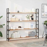 Berkfield Home Floating Shelf 140x20x2 cm Oil Finished Solid Wood Acacia in Brown | Size: 140 x 20 x 2 cm