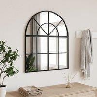 Berkfield Home Wall Mirror Black 60x70 cm Arch Iron