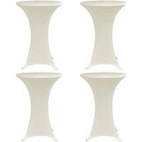 Berkfield Home Standing Table Cover 70 cm Cream Stretch 4 pcs