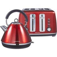 Morphy Richards Accents Metallic Kettle & Toaster Bundle in Red
