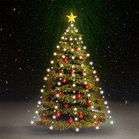Berkfield Home Christmas Tree Net Lights with 210 LEDs Cold White 210 cm