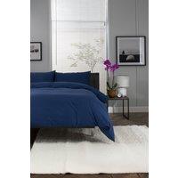The Lyndon Company Luxury 100% Cotton 200 Thread Count Duvet Cover Set in Navy | Size: Single