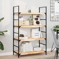 Berkfield Home Floating Shelf 100x40x4 cm Untreated Solid Wood Acacia in Brown | Size: 100 x 40 x 4 cm