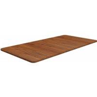Berkfield Home Bathroom Countertop Dark Brown 100x50x1.5cm Treated Solid Wood | Size: 100x50x1.5 cm