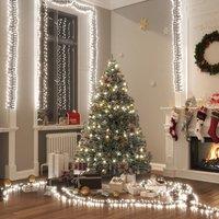 Berkfield Home LED Cluster String with 400 LEDs Cold White 7.4 m PVC