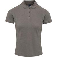 Premier Women's Coolchecker Plus Piqu Polo With CoolPlus in Dark Grey | Size: Small