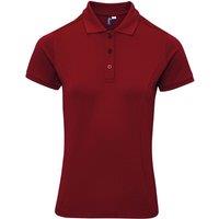 Premier Women's Coolchecker Plus Piqu Polo With CoolPlus in Burgundy | Size: XS