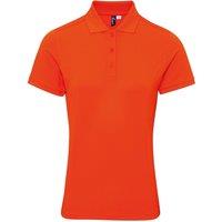 Premier Women's Coolchecker Plus Piqu Polo With CoolPlus in Orange | Size: 2XL