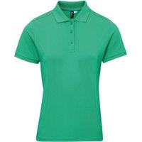 Premier Women's Coolchecker Plus Piqu Polo With CoolPlus in Green | Size: Small