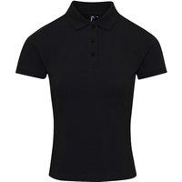 Premier Women's Coolchecker Plus Piqu Polo With CoolPlus in Black | Size: Large