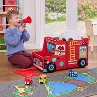 Liberty House Toys Kids Fire Engine Toy Box in Red