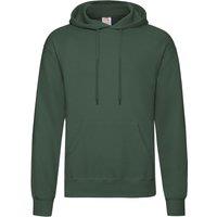 Fruit of the Loom Men's Classic Hooded Sweatshirt in Bottle Green | Size: Small