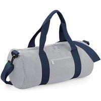 Bagbase Men's Plain Varsity Barrel Duffle Bag (20 Litres) in Light Grey