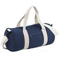 Bagbase Men's Plain Varsity Barrel Duffle Bag (20 Litres) in Dark Navy