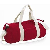 Bagbase Men's Plain Varsity Barrel Duffle Bag (20 Litres) in Light Red
