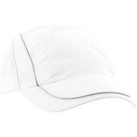 Beechfield Men's Coolmax Flow Mesh Baseball Cap Headwear Pack of 2 in White