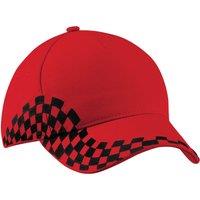 Beechfield Men's Grand Prix Baseball Cap Pack of 2 in Red