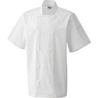 Premier Men's Short Sleeved Chefs Jacket Workwear in White | Size: 5XL