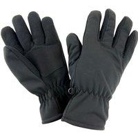Result Men's Thermal Softshell Winter Gloves in Black | Size: S/M