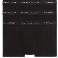 Tommy Hilfiger Men's Signature 3 Pack Logo Waistband Trunks Black | Size: Large