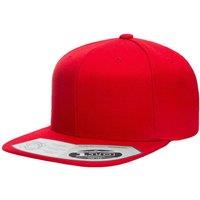 Yupoong Men's Flexfit 110 Plain Fitted Snapback Cap in Red