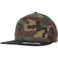 Yupoong Men's Classic Camo Snapback Cap in Dark Green