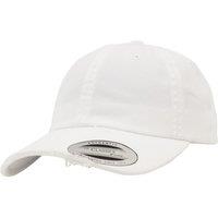 Flexfit by Yupoong Men's Low Profile Destroyed Cap in White