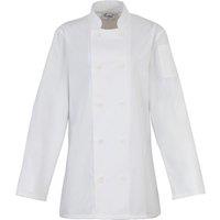 Premier Men's Long Sleeve Chefs Jacket Chefswear in White | Size: XL