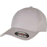 Yupoong Men's Flexfit Polyester Baseball Cap in Silver | Size: S/M