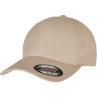 Yupoong Men's Flexfit Polyester Baseball Cap in Khaki | Size: S/M