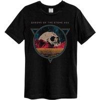 Amplified Men's Skull Planet Queens Of The Stone Age T-Shirt in Black | Size: Small