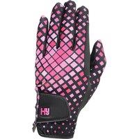 Hy5 Men's Lightweight Printed Riding Gloves in Light Pink | Size: XL