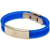 Leicester City FC Men's Stitched Silicone Bracelet in Blue