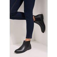 Dorothy Perkins Women's Wide Fit Megs Flat Chelsea Boots in Black | Size: 3