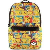 Pokemon Pikachu Comic Book Strip All-Over Print Backpack, Multi-colour (BP618761POK) in Yellow