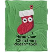 David Olenick Happy Holidays & Stuff Silky Touch Super Soft Throw Blanket 152 X 127 cm in White