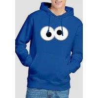 Sesame Street Cookie Monster Eyes Hoodie, Royal | Size: Medium