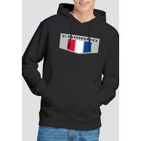Chevrolet Chrome Emblem Hoodie, Black | Size: XL