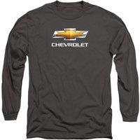 Chevrolet s Chevy Bowtie Stacked Long Sleeve T-Shirt, Charcoal | Size: Small
