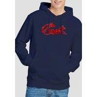 Chevrolet Script Distressed Hoodie, Navy | Size: 2XL
