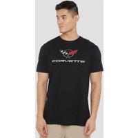 Chevrolet Corvette Modern Emblem T-Shirt, Black | Size: 4XL