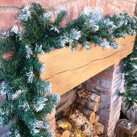 Samuel Alexander 2.7m (9ft) Snow Tipped Green Christmas Garland