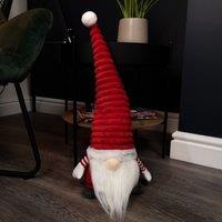Samuel Alexander 51cm Large Sitting Plush Christmas Gonk with Grooved Hat in Red