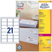 Avery LR7160-100 QuickPeel White Laser Address Labels 63.5 x 38.1mm - Box of 100