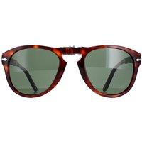 Persol Men's Aviator Havana Green Sunglasses in Brown