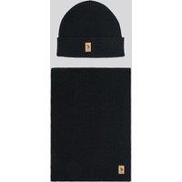 U.S. POLO ASSN. Men's Luxury Rib Knit Beanie & Scarf Box Set in Black
