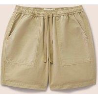 Gandys Men's Sahara Elasticated Waist Adjustable Drawcord Better Cottton Shorts in Beige | Size: Small