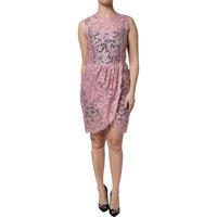 Dolce & Gabbana Women's Sleeveless Lace Mini Dress with Zipper Closure - Pink Dresses | Size: 42