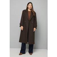 Wallis Women's Double Breasted Car Coat in Chocolate | Size: 16