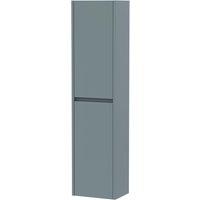 Balterley Square Wall Hung 2 Door Tall Bathroom Unit, 350mm - Matt Coastal Grey